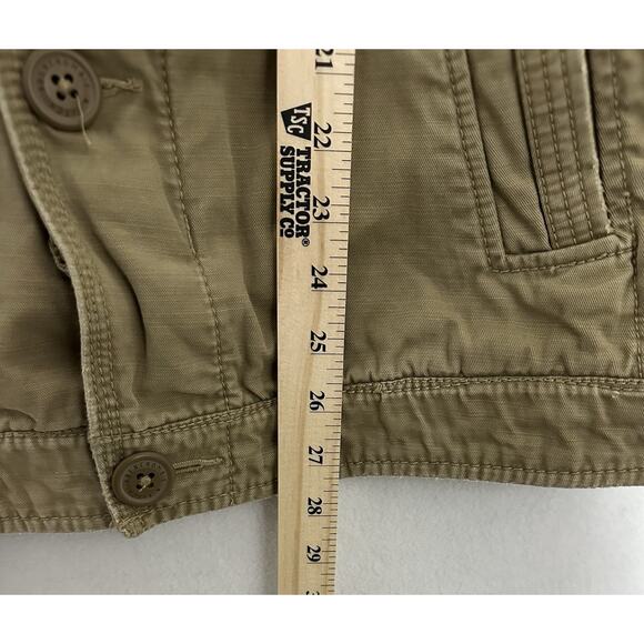 Abercrombie & Fitch Jacket Mens Medium Khaki Wakely Utility Button Up Preppy Y2K - Picture 10 of 11